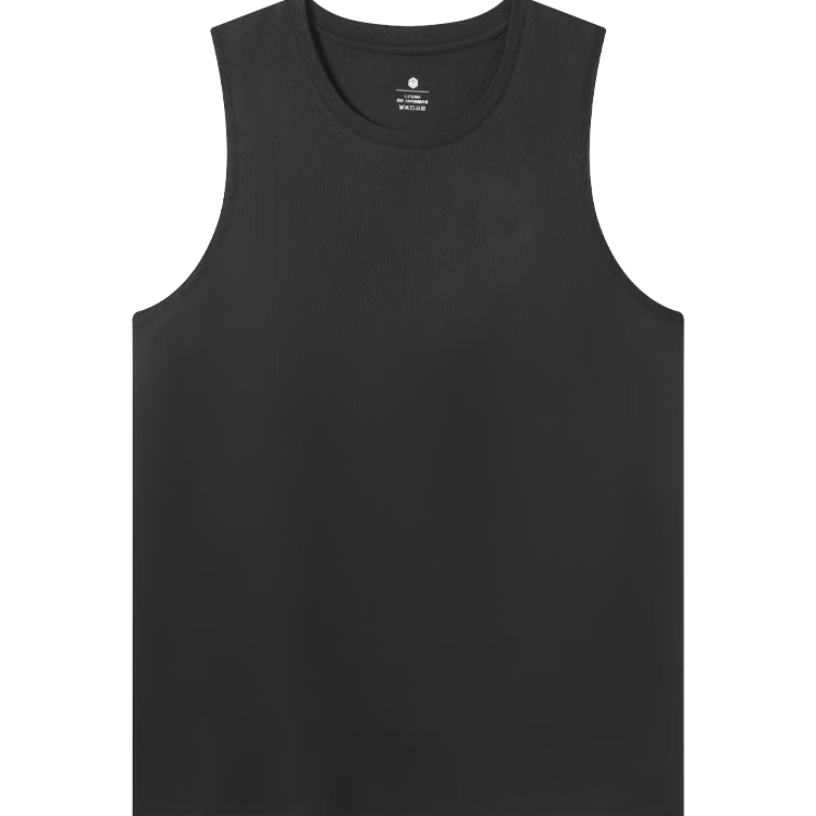 JD Jingzao [100 Super Breathable] Men's Quick-Dry Running Vest Mesh Breathable Durable Fitness T-Shirt Black M