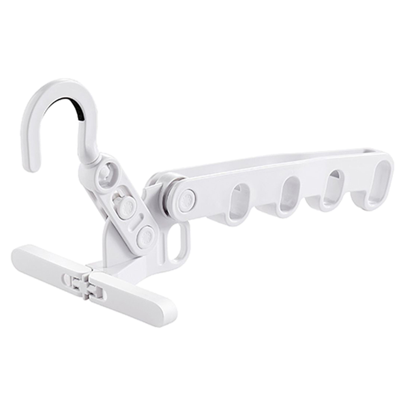 Jiebi Portable Foldable Clothes Hanger 2-Pack Five-Hole Travel Hotel Drying Rack