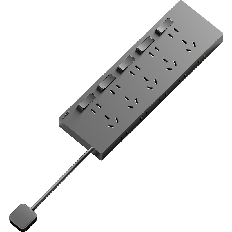 International Electrician 86-Type Surface-Mounted Multi-Port Controlled Extension Socket Panel with Cable Power Strip for Kitchen and Sideboard
