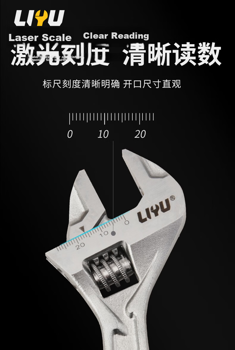 Liyu Adjustable Wrench Multi-Functional Lightweight Household 200mm Adjustable Spanner 8