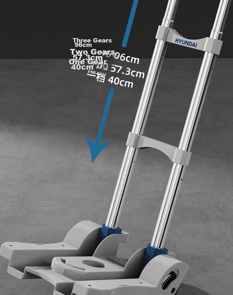 HYUNDAI Portable Folding Hand Cart Trolley Shopping Cart Grocery Cart Mini Household Cargo Transport Package Delivery Cart 19