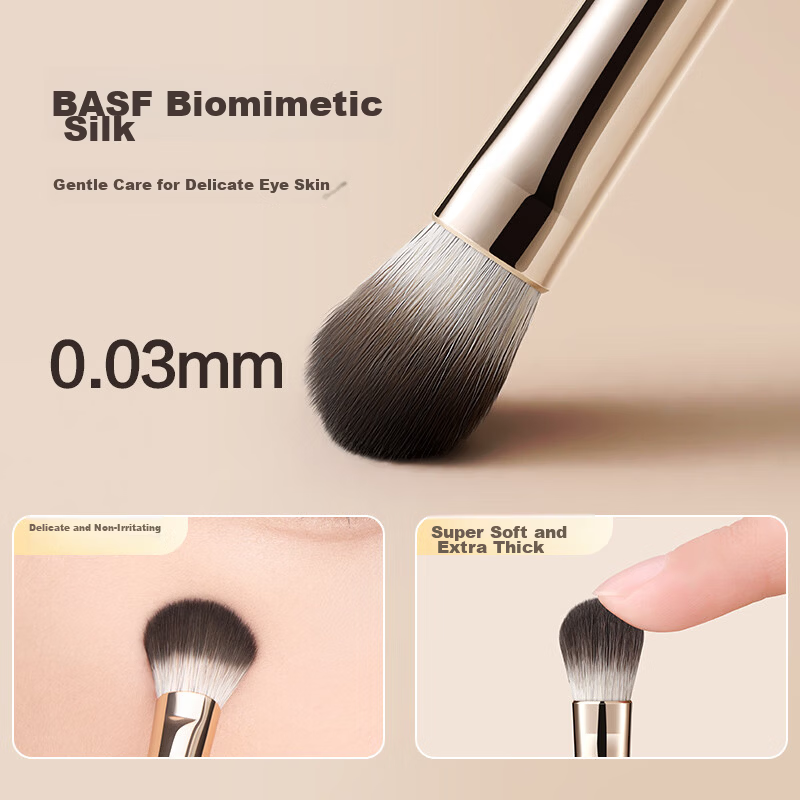 OEIEZ Flat Foundation Brush Crescent-Shaped Makeup Brush Mask Brush Concealer Soft Lightweight Flawless Base Makeup 1 Piece 5