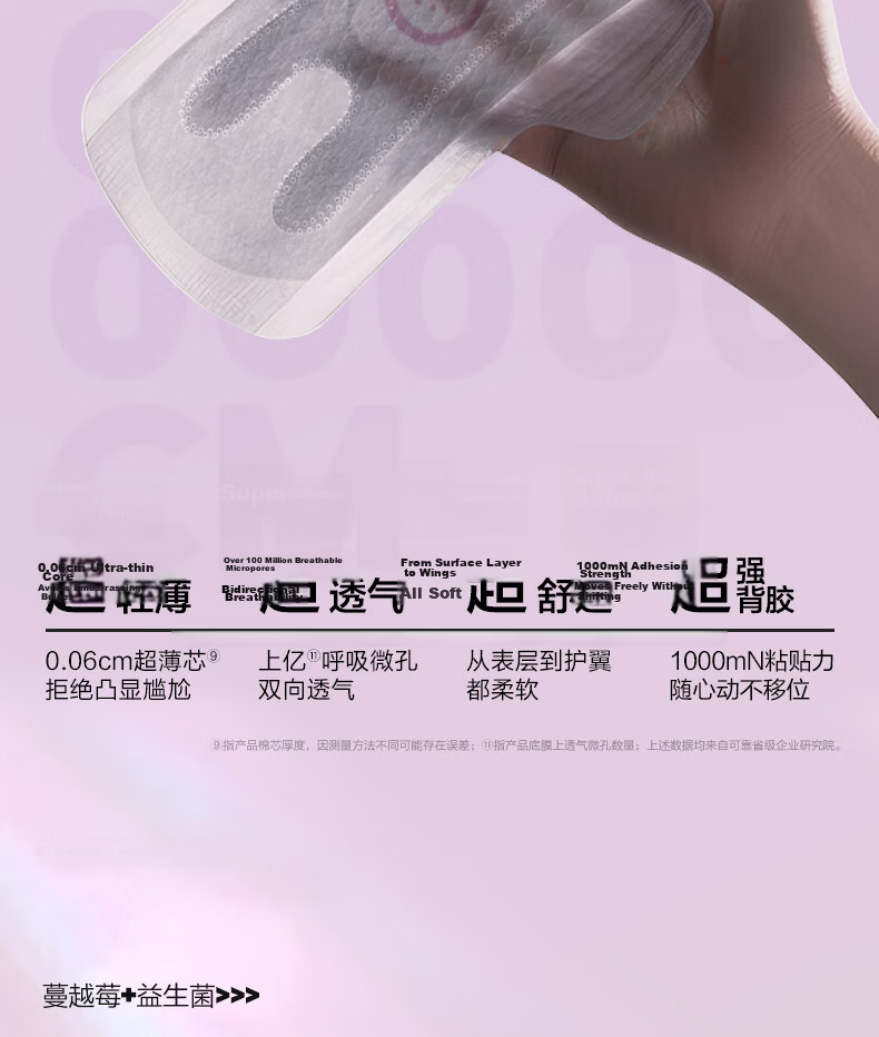 COCO Cranberry Absorbent Towel Female Urine Leakage Pad 190mm*16pcs Postpartum Urine Leakage Sanitary Napkin Adult Diaper Sheet 8