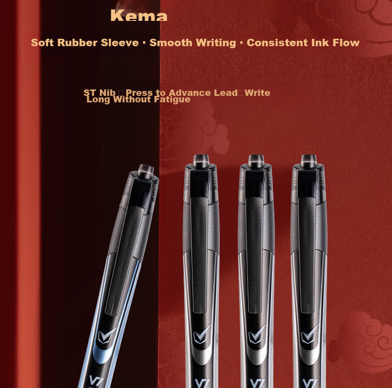 Deli Quick-Drying Gel Pen, 0.5mm, Pull-Off Cap, Full Needle Tube, Carbon Black Ink, Student Signature Pen, Exam Pen, 12 Pens/box V70 2