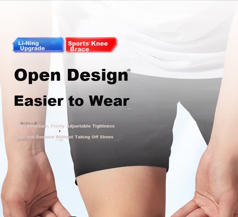 LI-NING Knee Brace for Meniscus Injury, Arthritis, Synovitis, Ligament Effusion, Unisex, for Mountaineering, Badminton, Running 16
