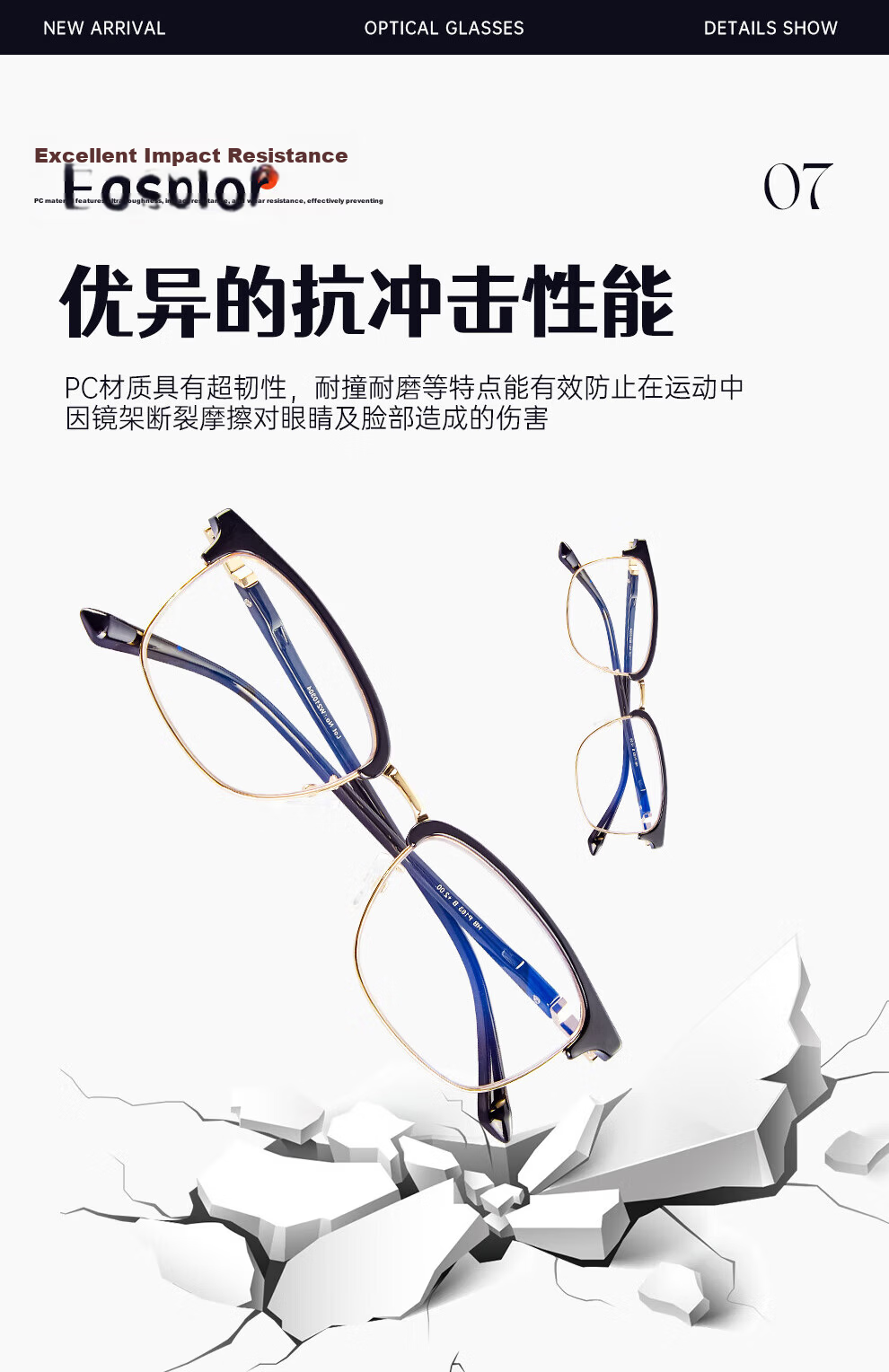 BORSIYZOL Reading Glasses for Men, Sold by JD, High Clarity Anti-Blue Light Official Authentic Reading Glasses 8014, Black, 100 Degrees 7