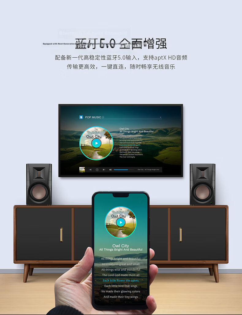 HiVi D300 Active HIFI Multimedia Wireless Bluetooth 5.0 Bookshelf Speaker for Computer TV Home Desktop with Magnetic Field Ribbon Tweeter 3
