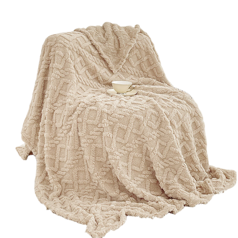 CROWN Blanket Throw, Winter Thickened Fleece-Lined, Dorm Sofa Air Conditioning Blanket, Office Nap Shawl Blanket, Birthday Gift