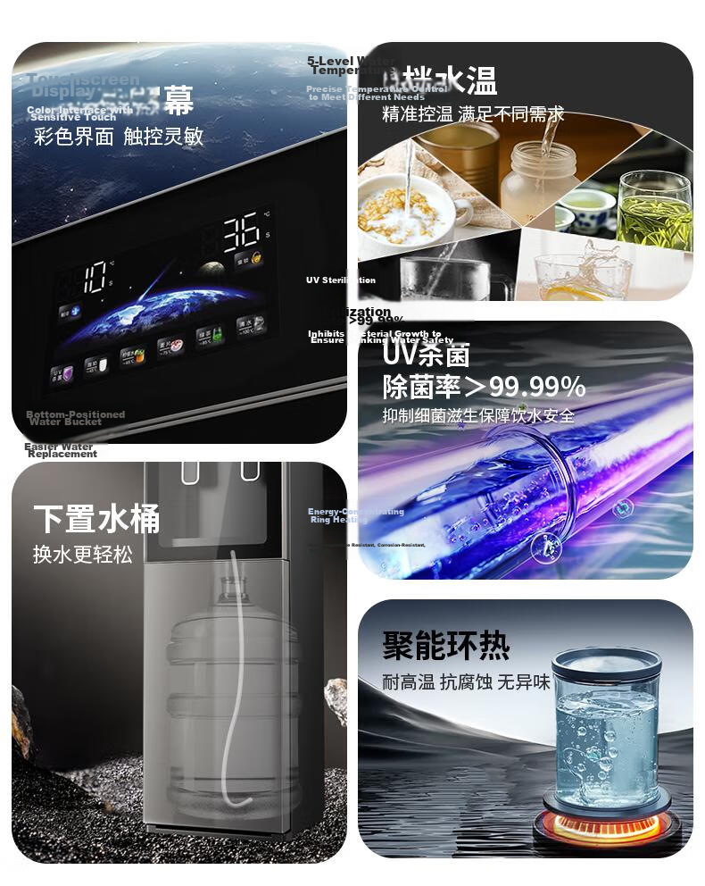 TRULIVA Home Water Dispenser Bottom-Load Bottled Water Cooler and Warmer 3021W Electric Kettle 2