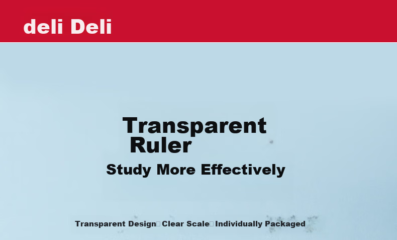 Deli Three-In Ruler Set, 4-Piece Drawing And Drafting Kit, for Postgraduate Entrance Exam, College Entrance Exam, Blessing Gift, High School Graduation Exam, Straight Ruler, Triangle Ruler, Protractor 1