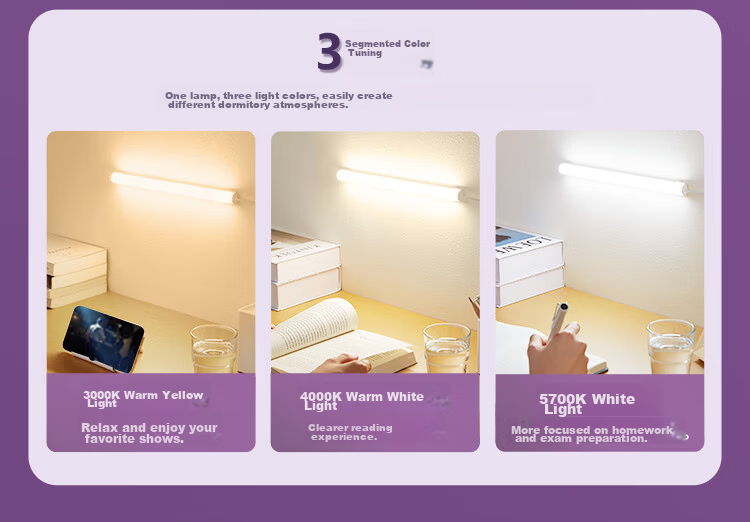 BULL LED Cool Magnetic Dormitory Home Light [8W Dimmable Color Adjustable / 1.5m Cable] 7