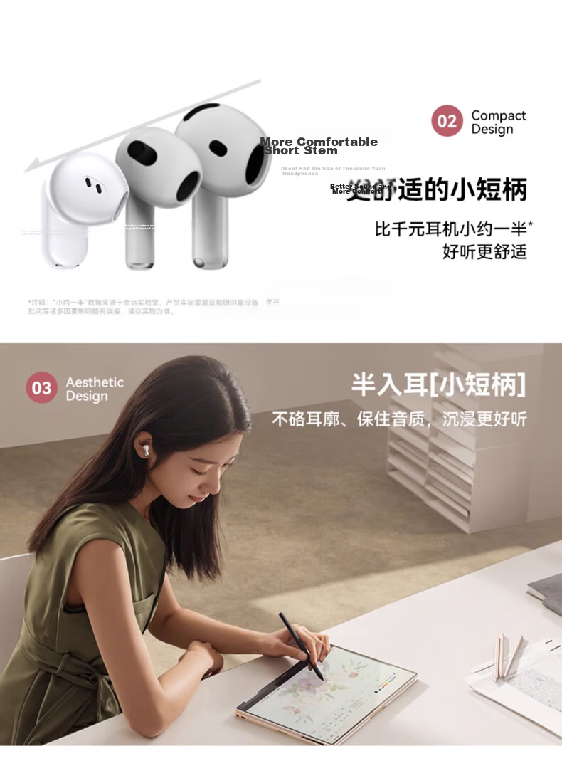 Jinyun [2026 Latest Model | Berlin Sound] Bluetooth Ear Clip Semi-In-Ear Dual Earphones 2-in-1 Ultra-Long Battery Life Comfortable for Long Wear AI Translation A30 15