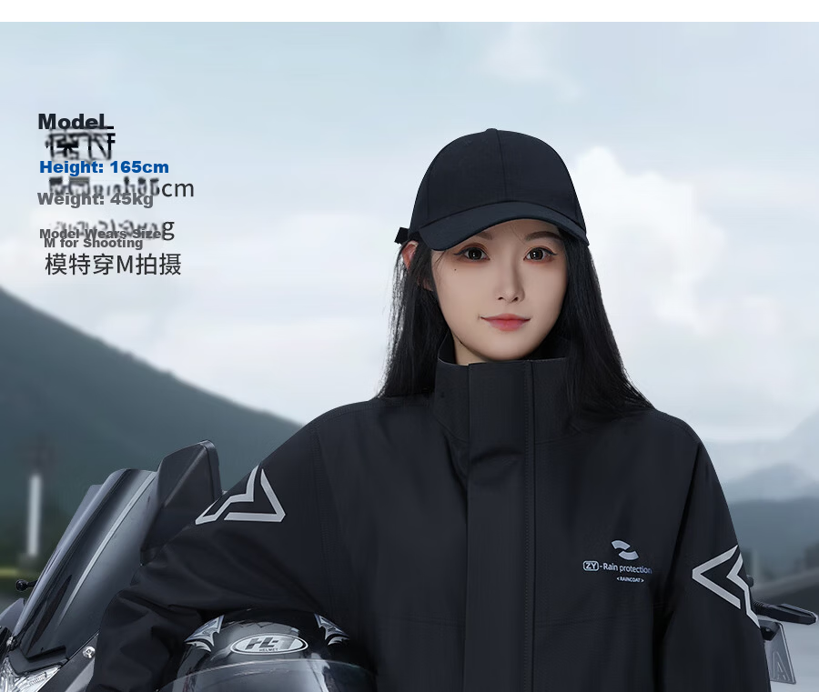 KEYRU Motorcycle Raincoat Electric Vehicle Rider Rain Suit Set Unisex Delivery Split Type Heavy Rainproof 24