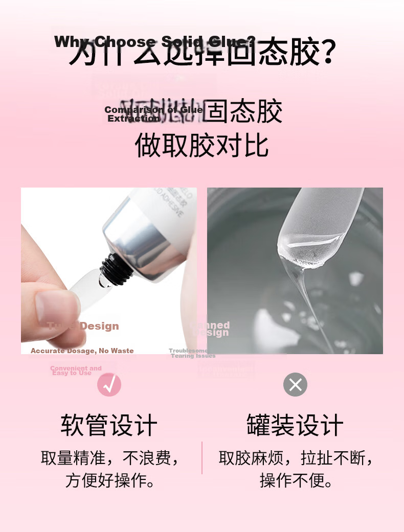 Yizhi Pomelo Solid Adhesive Wearable Nail Tips Glue Nail Polish Adhesive Manicure Sticker Adhesive Nail Lamp Remover Set 9