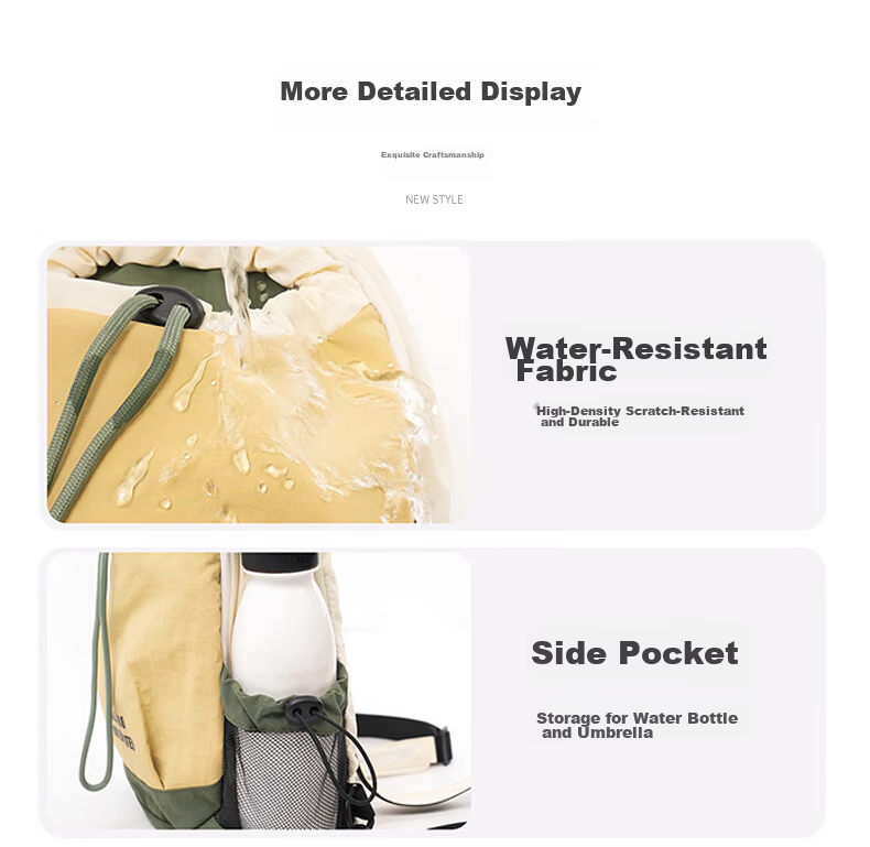 40,000km Lightweight Mini Multi-Purpose Backpack Travel Water Bottle Bag Outdoor Hiking Cycling Camping Casual Small Backpack Chest Bag 8