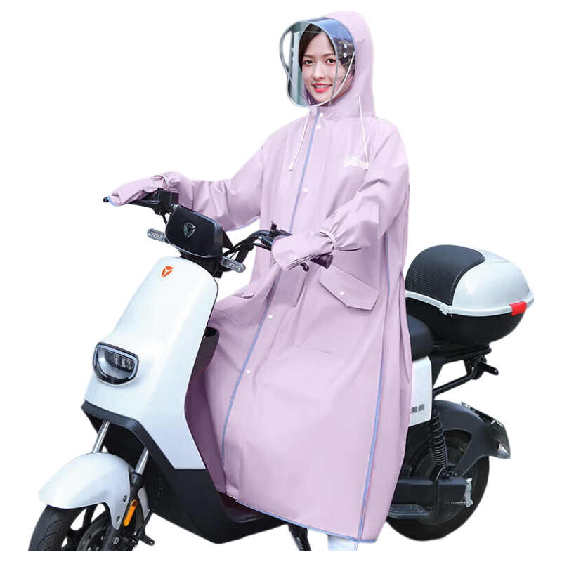 Beimei Women's Long Full-Body Raincoat Thickened Adult Single-Person Electric Scooter Rain Poncho