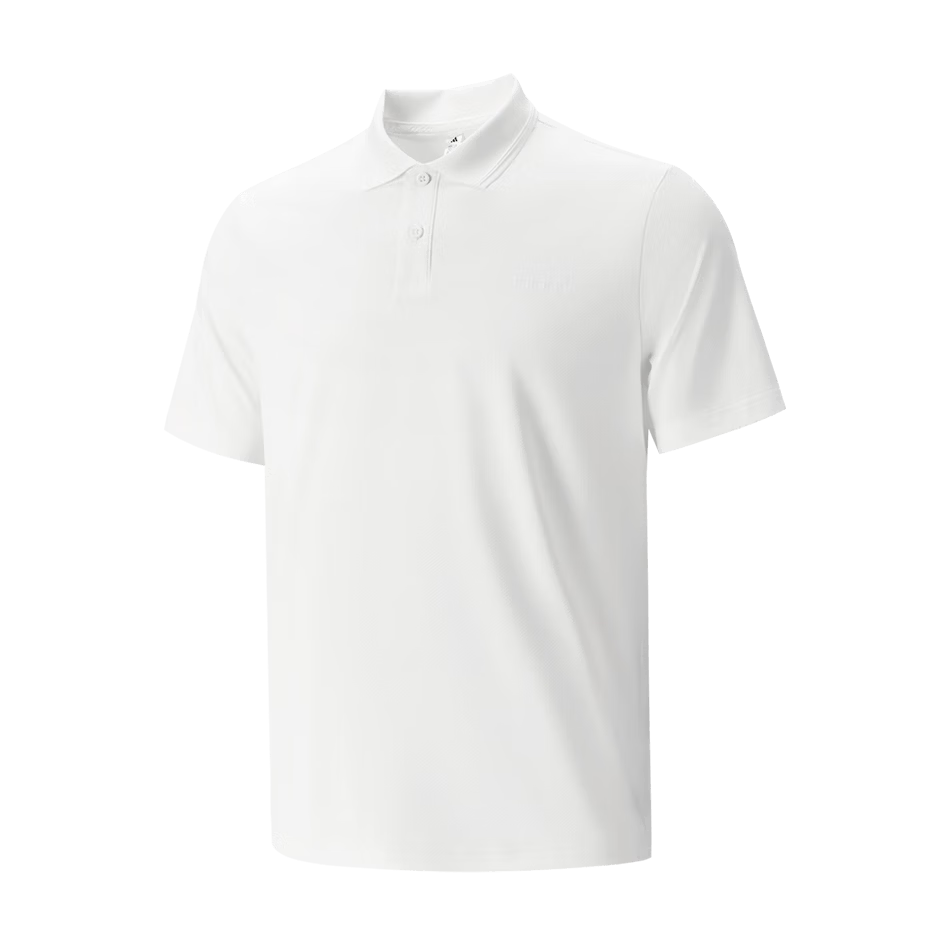 Adidas Men's Short-Sleeve Summer Polo Shirt, T-Shirt, Sports Casual Comfortable Quick-Dry Half Sleeve, Bright White, XL