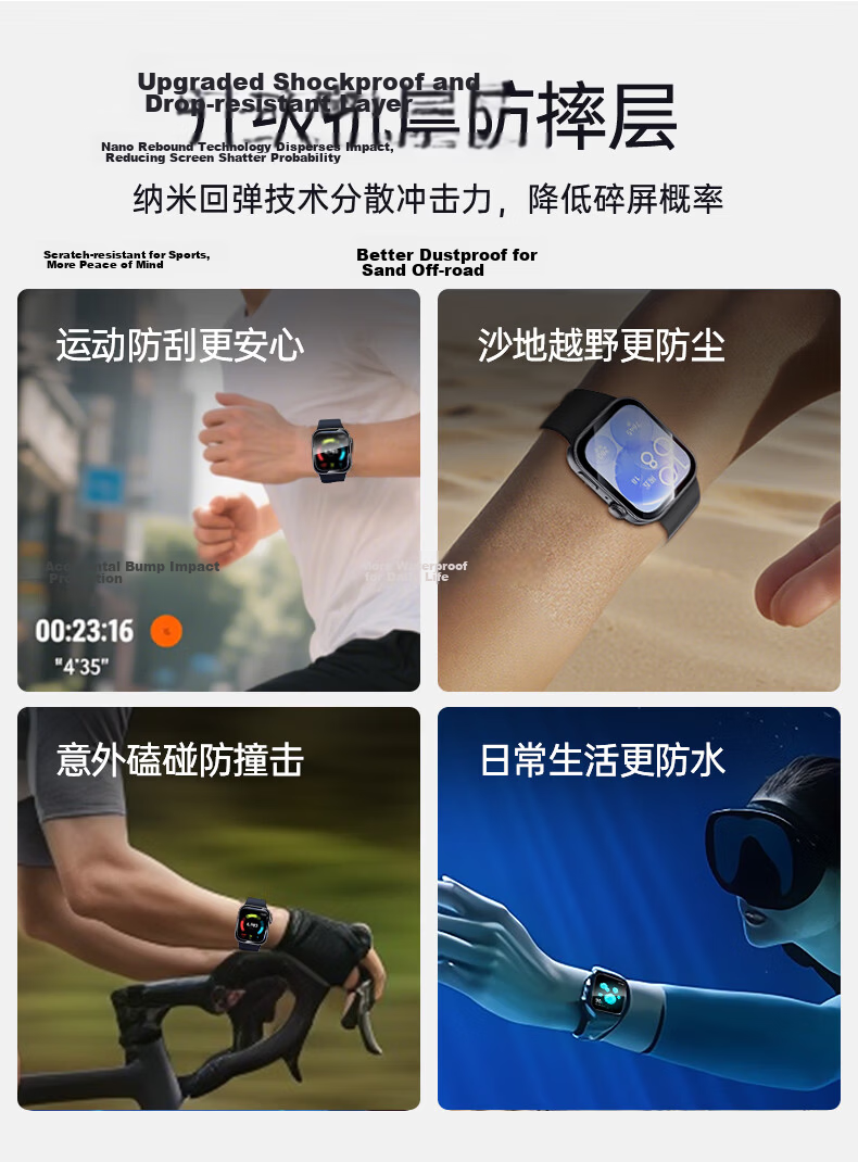 ALittleFlower Huawei Watch Fit4 Screen Protector Soft Film 2-Pack HD Full Coverage Anti-Fingerprint Explosion-Proof Scratch-Resistant Durable Protective Film for Huawei Fit4 8