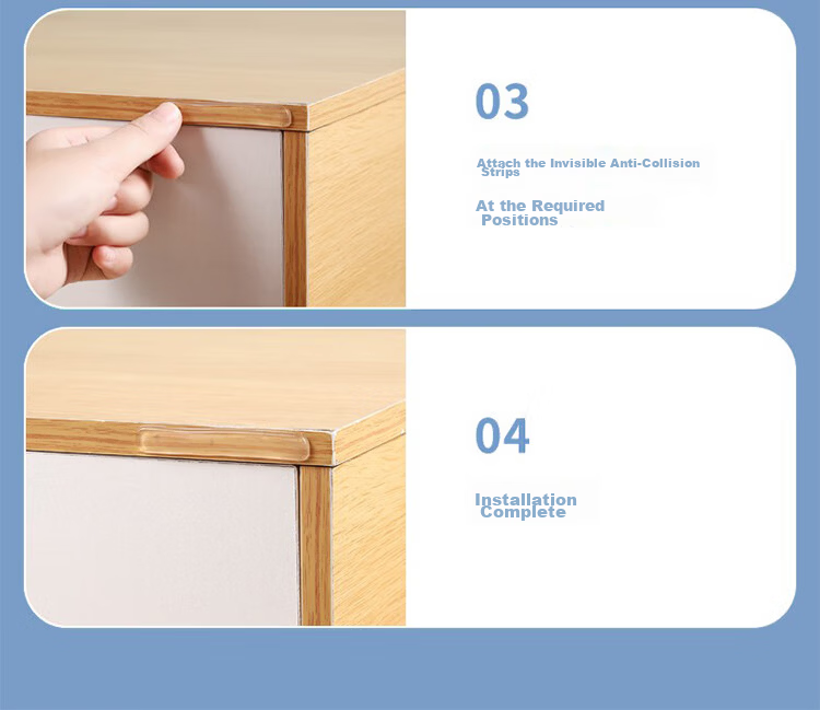 Jinlongxing Silicone Anti-Collision Strips Door Handle Bumper Protector Refrigerator Cabinet Door Silent Bumpers Set 14