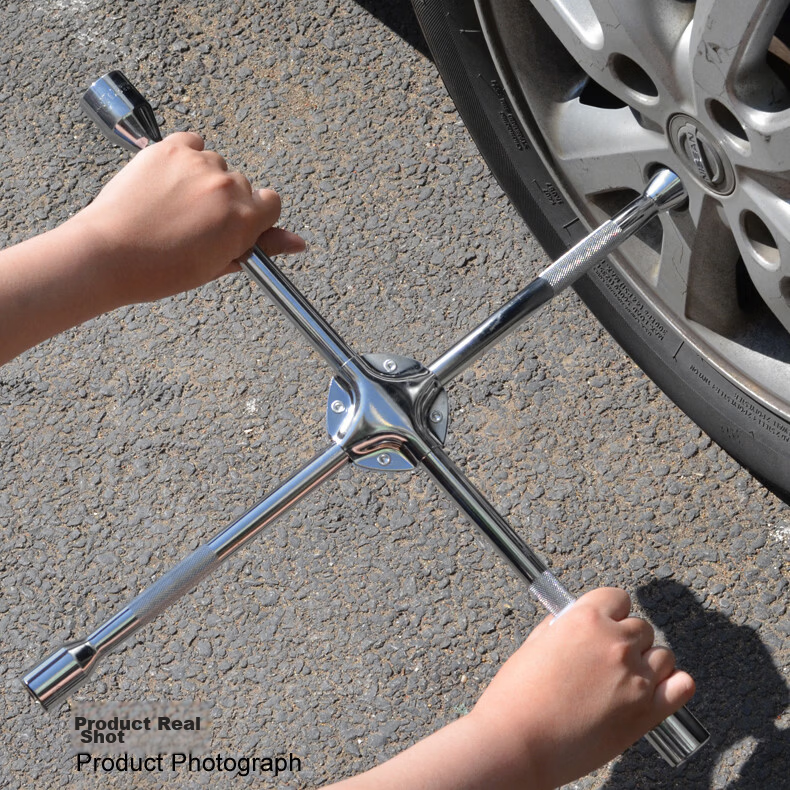 JERXUN Car Tire Wrench Hex Socket Wrench Tire Removal Wrench Extended Cross Wrench Tire Changing Tool 8