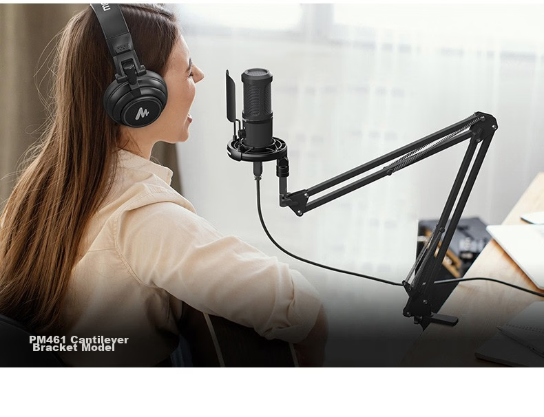 Maono 461T Professional Condenser Microphone for Computer, Mobile, Laptop Recording, Live Streaming, Voiceover, Online Classes, Gaming, and Podcasting 12