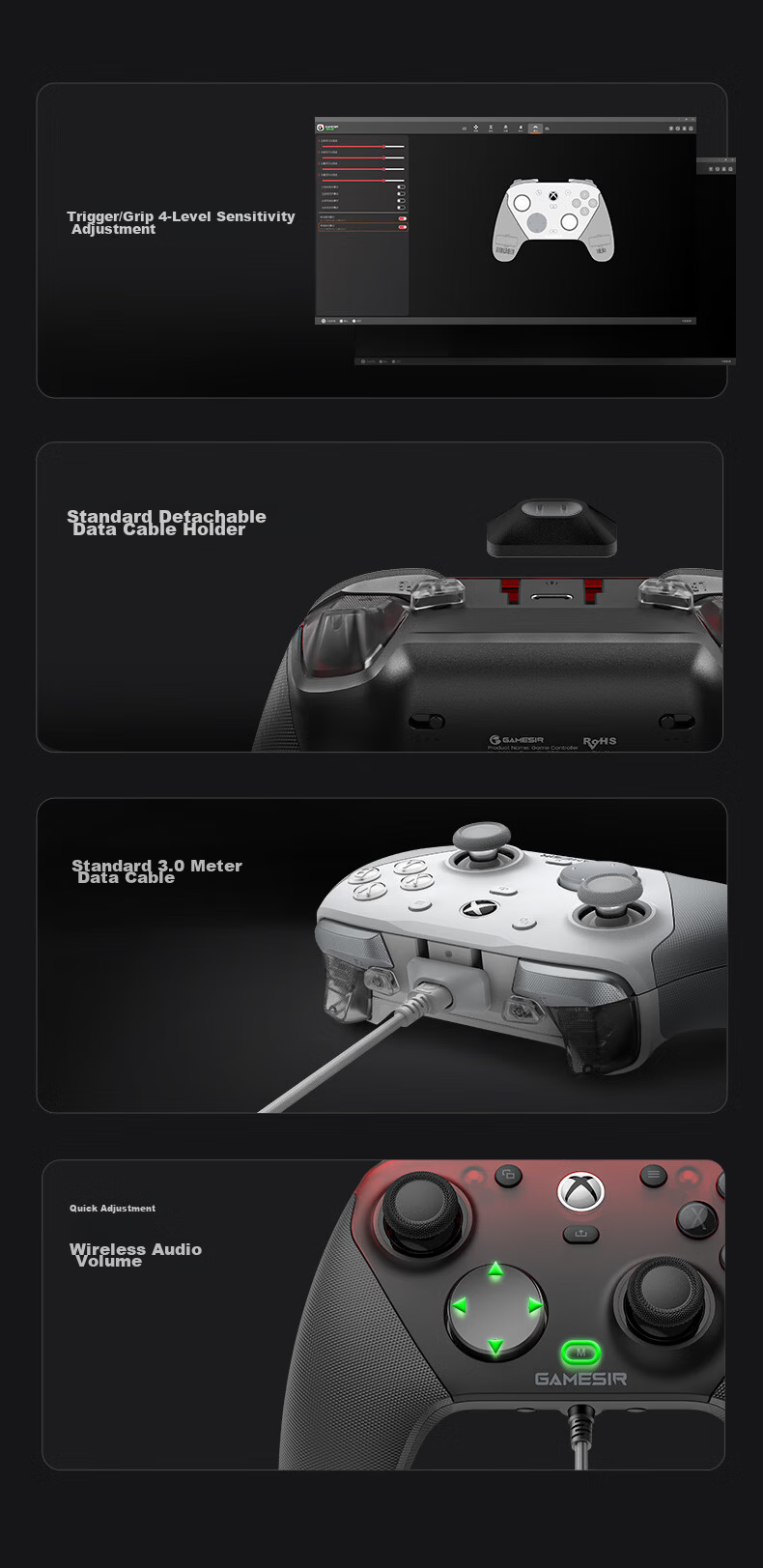 Galli G7 Pro Microsoft Xbox Licensed Elite Game Controller Uranus with Base TMR Joystick Bluetooth PC Wireless Steam Android TV Wired Horizon 6 23