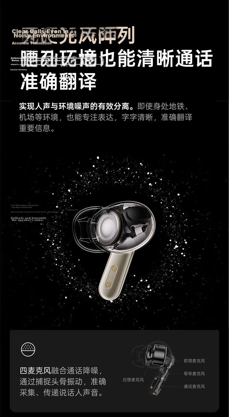 IFLYTEK AI Conference Headphones Pro3, Smart Noise-Cancelling Bluetooth Wireless Earphones, Translation Device for Overseas Travel, Compatible with Apple And Huawei, Office Gift Box 11