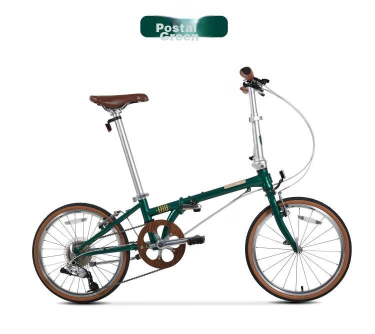 DAHON D10 Folding Bicycle, 20-Inch, 10-Speed, Adult Retro Bike HAC003, Olive Gree 15