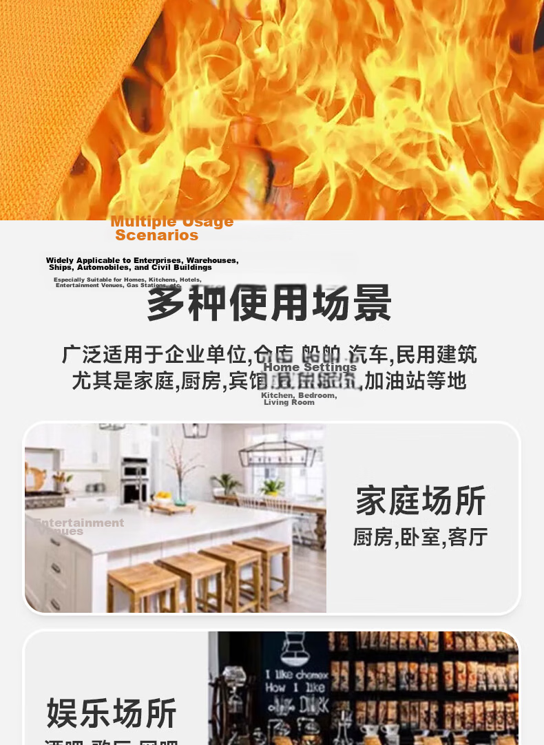 Aigo Fire Escape Silicone Blanket Household Kitchen Factory Fireproof Rescue Blanket National Standard Certified 1.5*1.5m 8