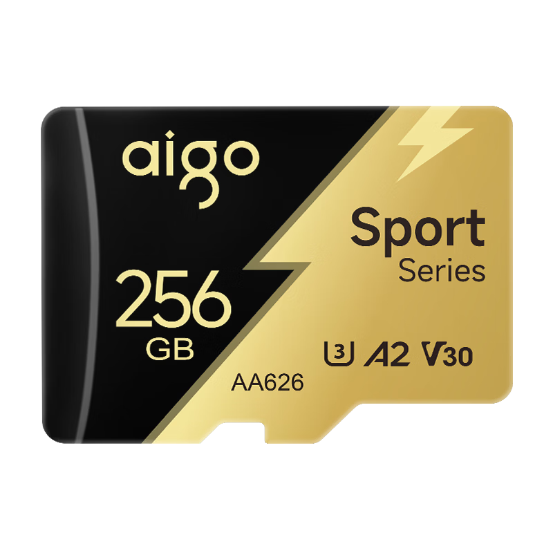Aigo 256GB TF (MicroSD) Memory Card High-Speed Storage Card A2 V30 Compatible with DJI Pocket 3/4/4P GoPro Action Sports Camera