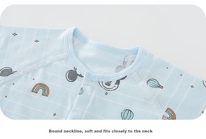 Disney 2-Piece Baby Summer Thin Newborn Romper Set A-Class Cotton Unisex Infant Crawling Pajamas 13