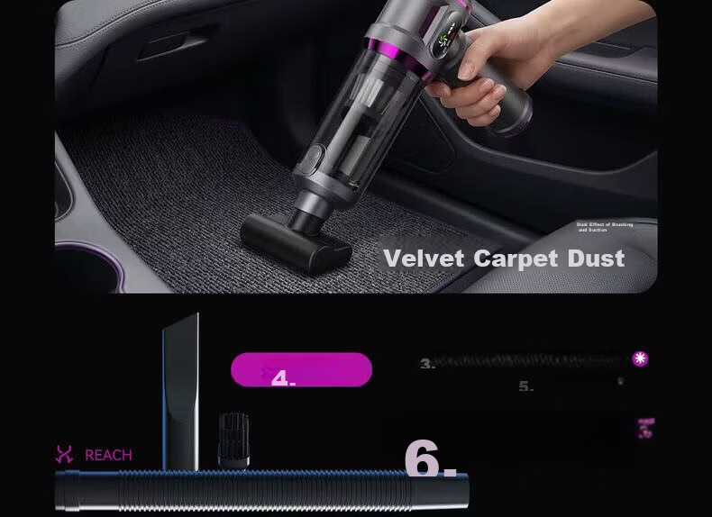 Puppy Car Vacuum Cleaner Handheld High Battery Life Wireless Powerful Vacuum and Blower Dual-Use Pet Hair Remover with Storage Bag 34