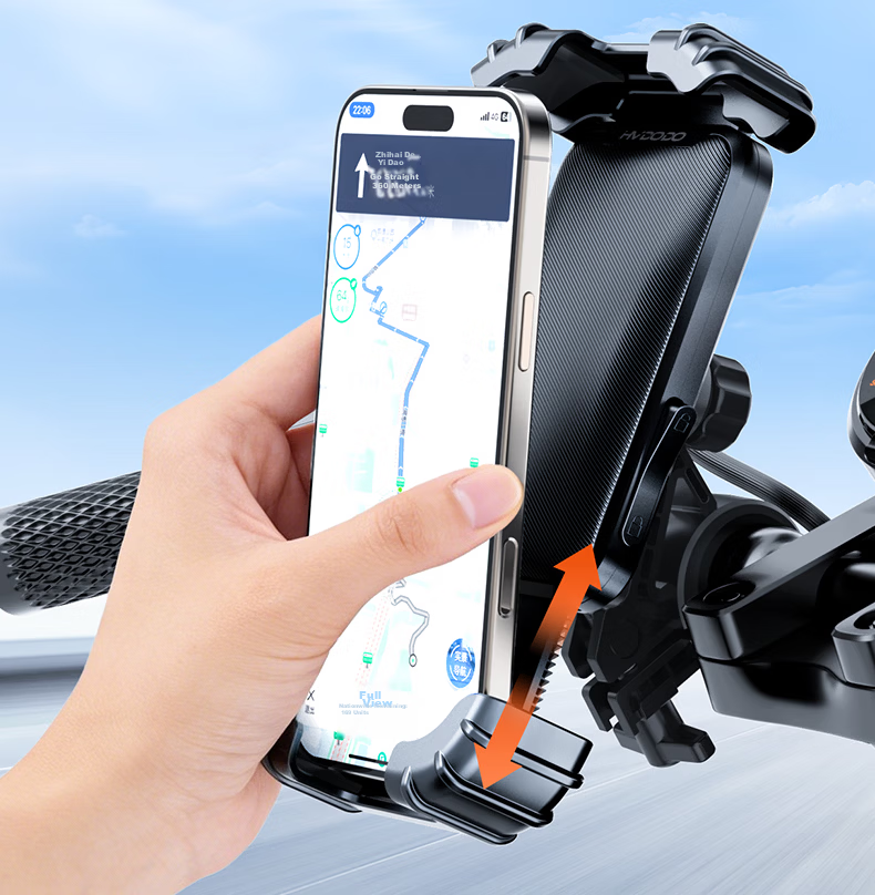 HUIDUODUO Electric Bike Phone Holder Rearview Mirror Anti-Shake Shockproof for Electric Scooter Motorcycle Bicycle Delivery Riders 6