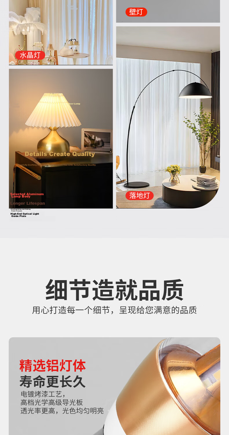 LABOT LED Full Spectrum Corn Bulb Energy-saving Light E27 Large Screw Base High Power Three-color Dimmable Household Bright Light 12W White Light 12