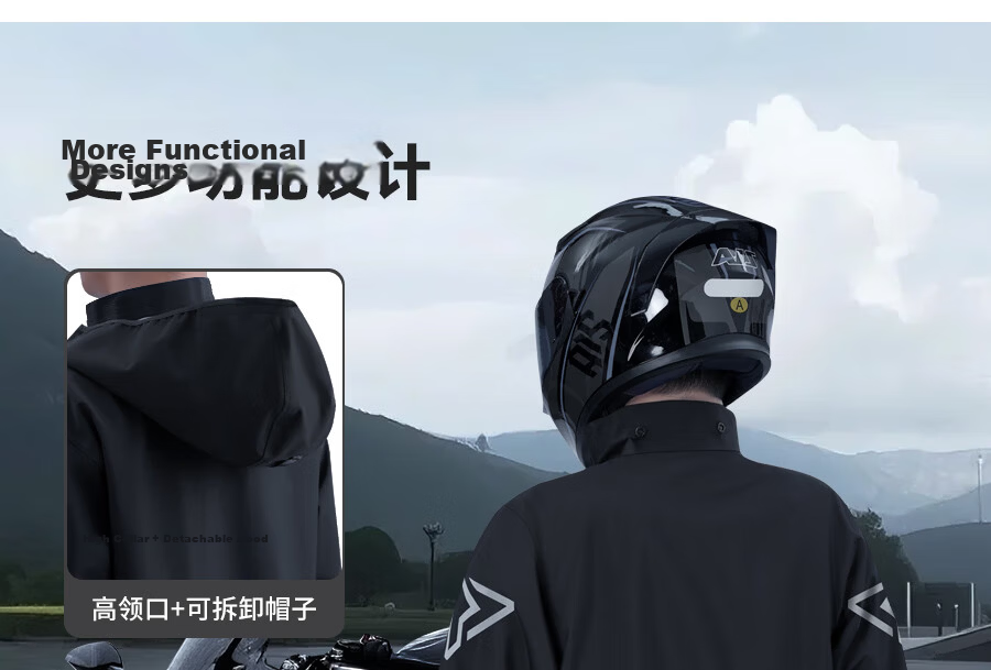 KEYRU Motorcycle Raincoat Electric Vehicle Rider Rain Suit Set Unisex Delivery Split Type Heavy Rainproof 18