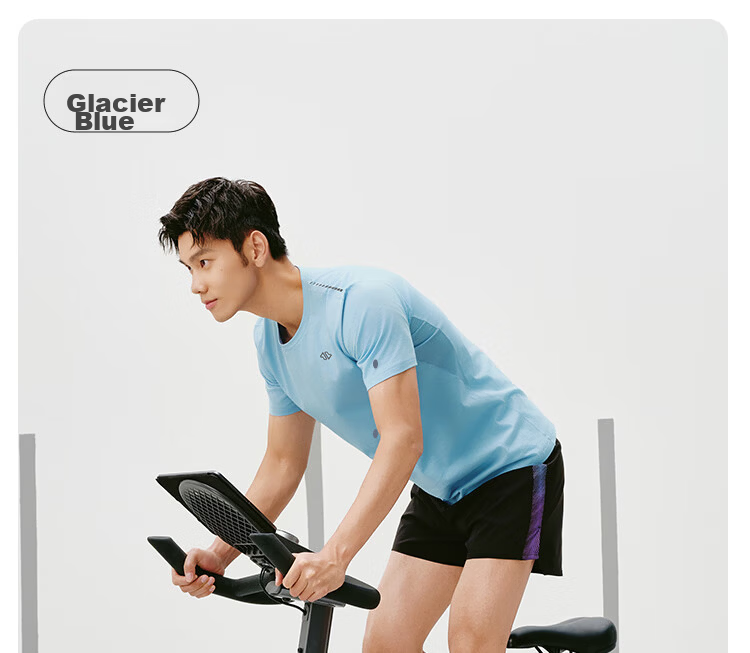 JD Original Summer Men's Sports Short-Sleeve Running Fitness Aerobic Sweat-Resistant Quick-Dry Wool T-Shirt, Phantom Green, M 38