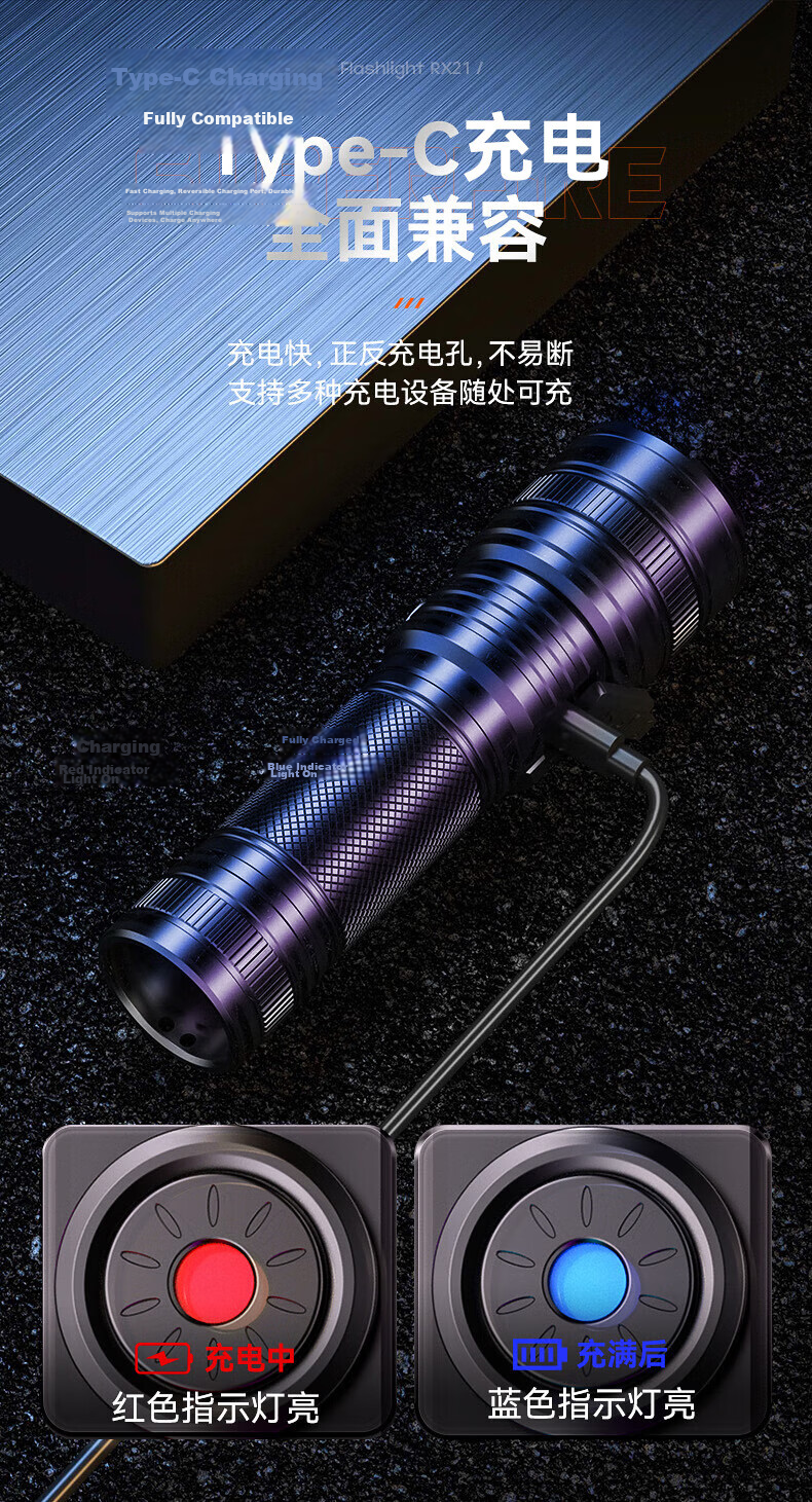 SupFire F1-A Flashlight High Brightness Long Range Long Battery Life Compact Portable Military Outdoor Cycling Emergency Light 9