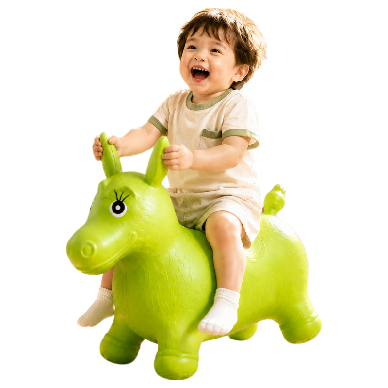 Lankupa Inflatable Enlarged Thickened Rocking Horse Toy for Children 1-3 Years Old Baby Birthday Gift