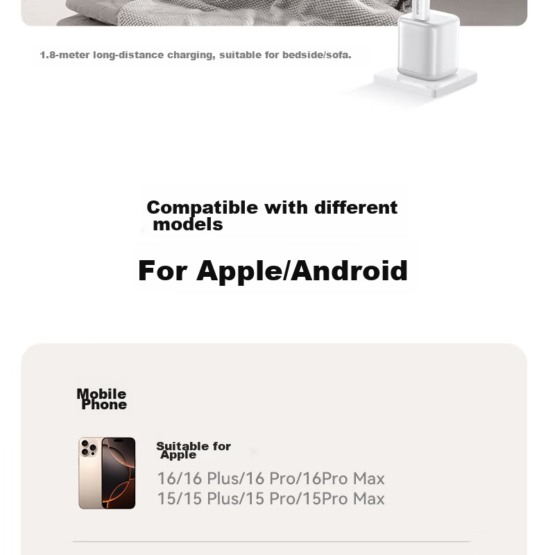 Baseus Apple iPhone 17/16/15 Dual-Head Type-C Charging Cable PD 60W Fast Charge CTOC Car Charger Cable 5A 2-Pack 17