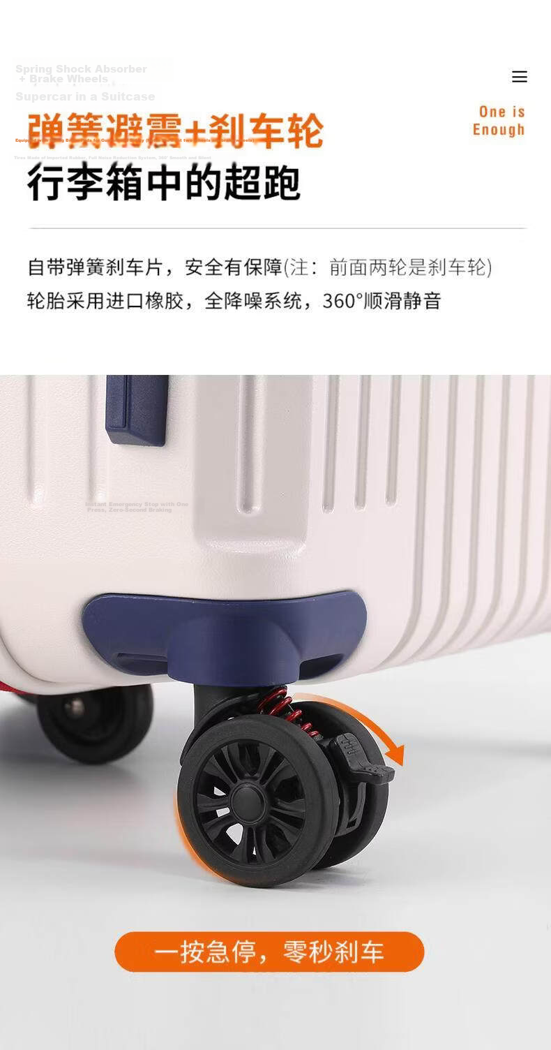 SGG Large Capacity Girls' Luggage Cute Travel Suitcase Thickened Spinner Wheels White 30 Inch 11