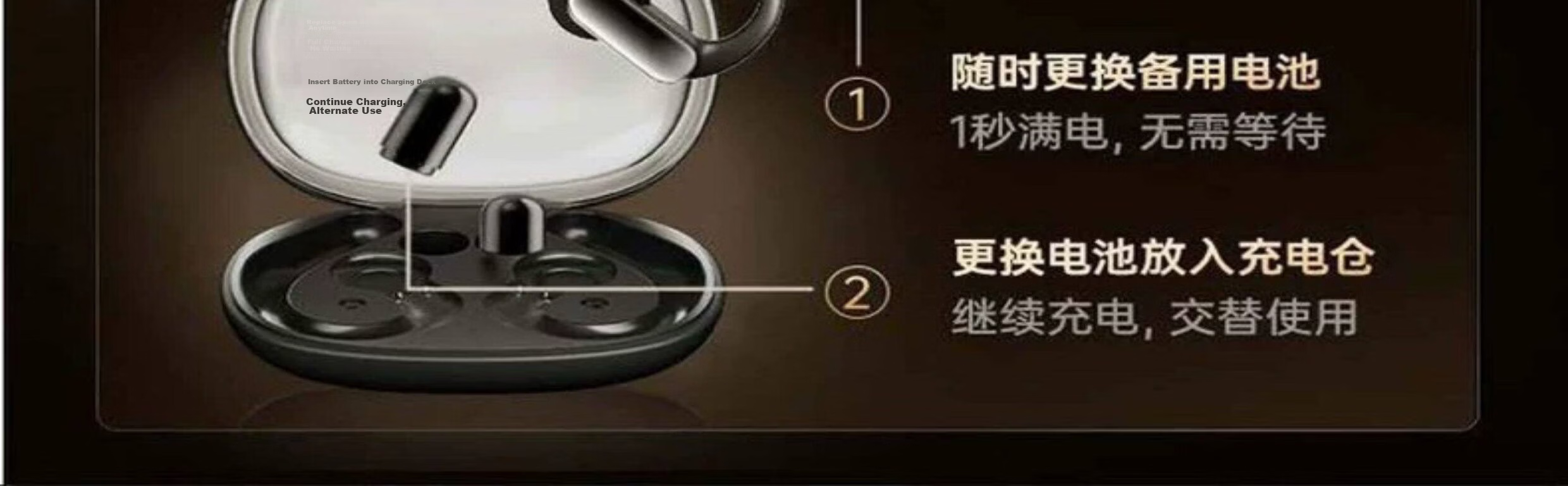 Chengao Clip-On Bluetooth Earphones AI Translation Open-Ear Sports Running Cycling Ear Hook Long Battery Life Noise Cancelling Gaming Low Latency Universal G13Pro Black 23