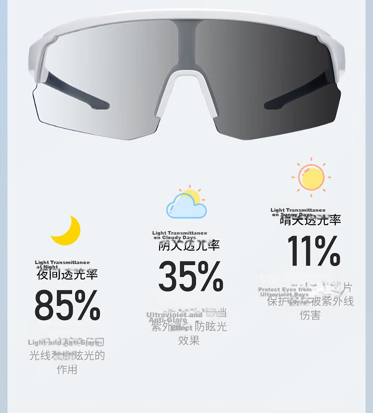 FENCHI Night Cycling Goggles Unisex Photochromic Day and Night Use Bicycle Windproof Glasses Mountain Sports Goggles 8