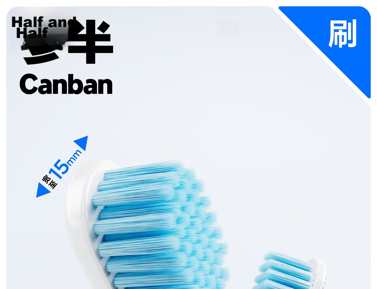 Canhalf Extra Wide Head Soft Bristle Pressure-Relief Gum Care Toothbrush Deep Clean Interdental Adult Family Couple Genuine Single Pack 2