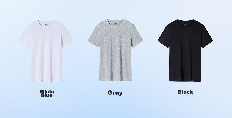 SEPTWOLVES Men's T-Shirt, Pure Cotton Short Sleeve, All-Season Running, Breathable, Casual, Sweat-Absorbing Undershirt for Me 13