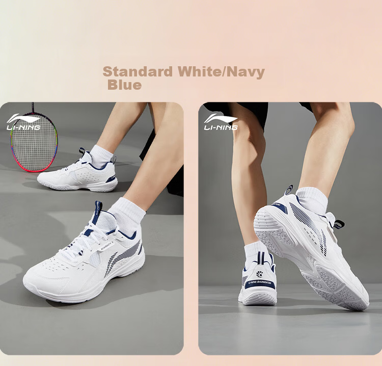 LI-NING Badminton Shoes All-Rounder V Series Unisex Adult and Kids Parent-Child Durable Anti-Twist Non-Slip Shock Absorption 11