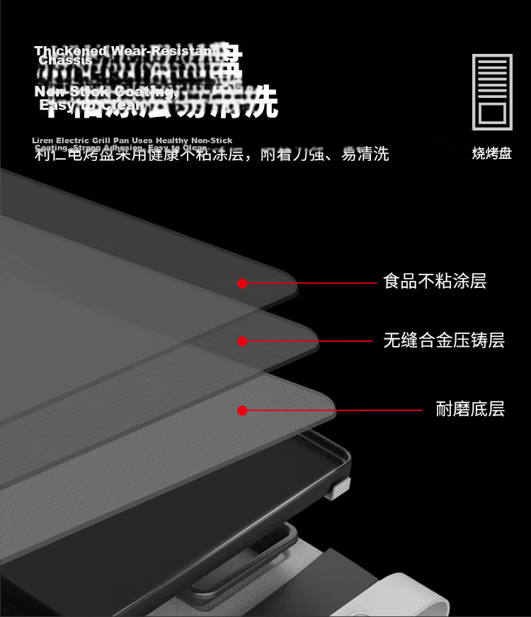 Liven Multifunctional Pot Electric Grill Home Non-Stick Electric Grill Iron Plate Grill Machine Barbecue Grill Rack Fully Automatic Grill KL-J7900 14