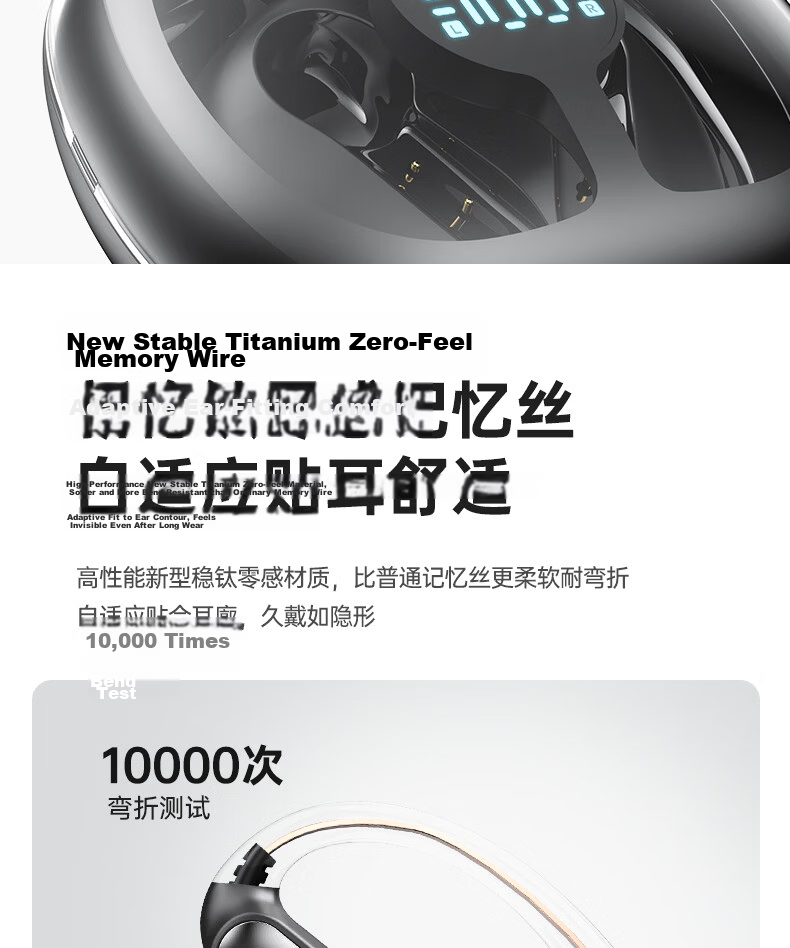 Zhongguo 2026 Latest C2 Smart AI Real-Time Translation Bluetooth Earbuds Bone Conduction Wireless Open-Ear Sports Running Noise-Cancelling Long Battery Life Men's 19