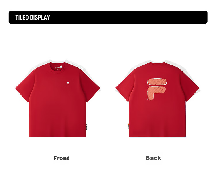 FILA FUSION Fashion Brand Zhang Hao Couple Knit Short Sleeve Shirt 2026 Spring Casual Loose Pure Cotton T-Shirt 115