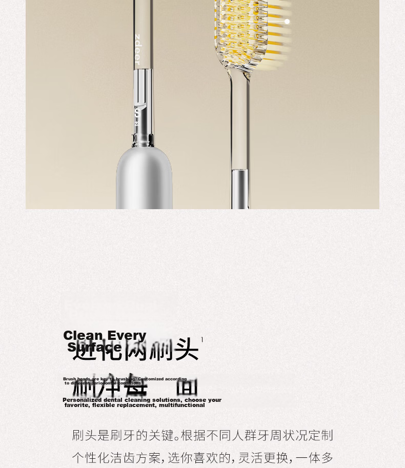 Zuodian Luxury Art Toothbrush with Replaceable Brush Heads, Wide Head Soft Bristles Gum Protection Original Brush Heads *3 12