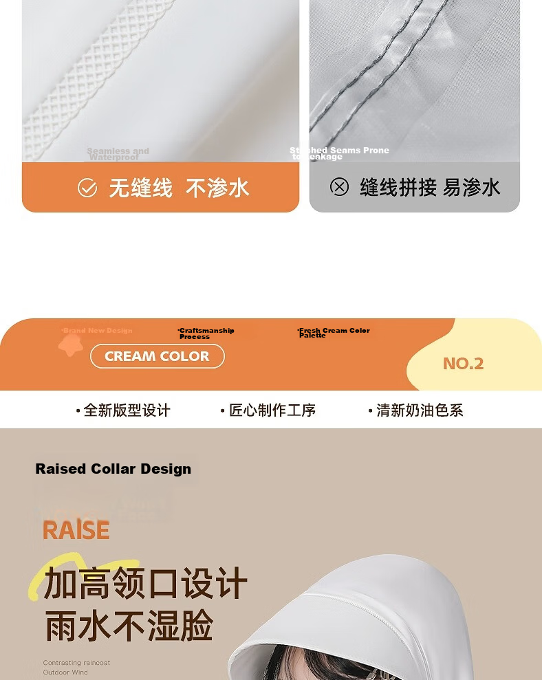 Beimei Electric Scooter Raincoat for Women, Adult Long Full-Body Heavy-Duty Waterproof Poncho for Outdoor Riding 12